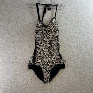 Robin piccone swumsuit womens large two-piece animal print